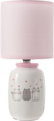 Прикроватная лампа Risalux Кошечка 10392942 (белый/розовый)