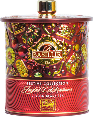 Чай листовой Basilur Праздничная коллекция Радостные праздники черный (75г)