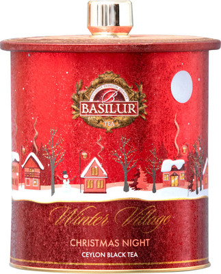 Чай листовой Basilur Коллекция Зимняя деревня Рождественская ночь черный (100г)