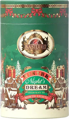 Чай листовой Basilur Коллекция Сон в зимнюю ночь Северное сияние черный (75г)