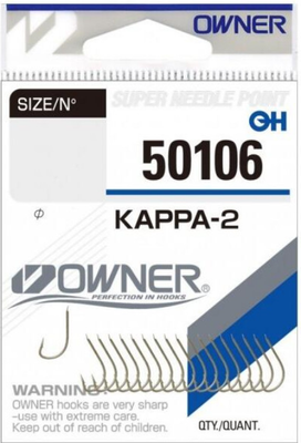 Набор крючков рыболовных Owner Kappa-2 brown №16 / 50106-16 (18шт)