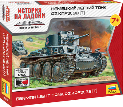 Сборная модель Звезда Немецкий лёгкий танк Т-38 / 6130