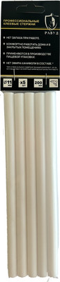 Клеевые стержни РАВУД ПрофКлей 11x200мм / 11200-5Б (5шт, белый)