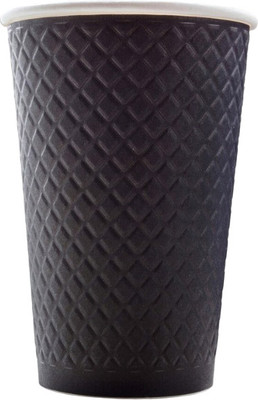 Набор бумажных стаканов Паксервис 400мл / EM90-530 (50шт, WaffleBlack)