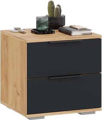 Прикроватная тумба ТриЯ Джоли (дуб крафт золотой/графит матовый)