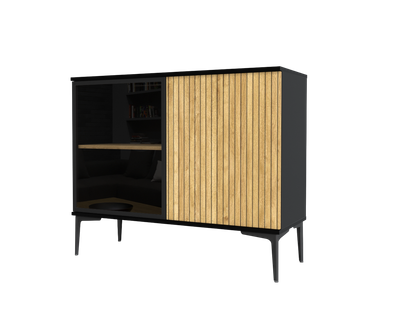 Тумба Интерлиния Linea-06 (дуб гринвич/черный)