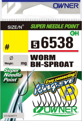 Набор крючков рыболовных Owner Worm BH-Sproat BC №4 / 56538-04 (9шт)