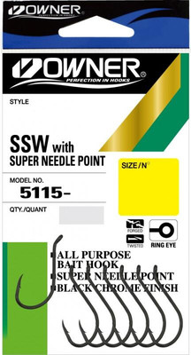 Набор крючков рыболовных Owner Oh SSW BC №3/0 / 5115-131 (5шт)