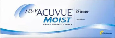 Комплект контактных линз Acuvue 1 Day Moist with Lacreon Sph -11.50 R8.5 D14.2 (30шт)