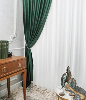 Штора LEGRAND Велюр 200x260 / 58136942 (темно-зеленый)