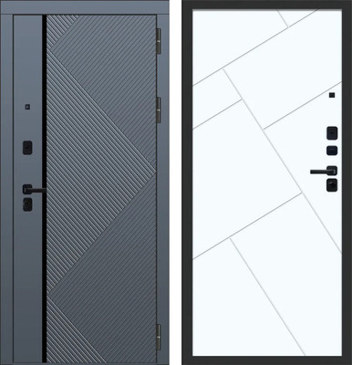 Входная дверь МеталЮр M104 Velluto Bianco (86x205, правая)