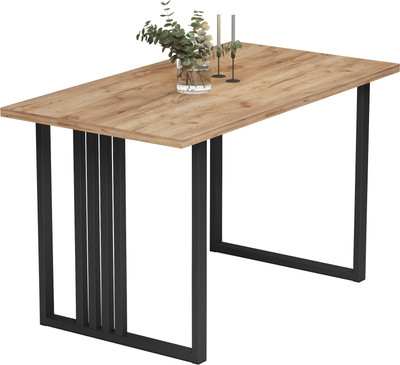 Обеденный стол Mio Tesoro Laim 100x60 (дуб золотой крафт/черный)