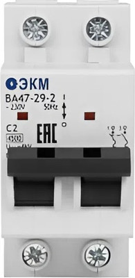 Выключатель автоматический ЭКМ ВА47-29-2C3-УХЛ3 4.5кА / 330549