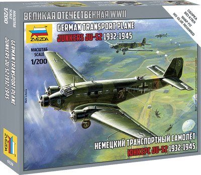 Сборная модель Звезда Немецкий самолет Юнкерс Ю-52 / 6139