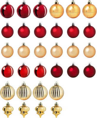 Набор елочных игрушек Swed house Vintertid 34.56.9336 (золотистый/красный)