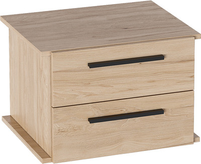 Корпус тумбы Мебельград Бонн С ящиками 54.5x40.0x36.6 (дуб светлый натуральный/черный)