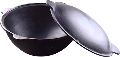 Казан Chugun Invest Узбекский с крышкой садж-сковородкой (8л, круглое дно)