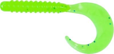 Мягкая приманка Sansan Виброхвост Sav-Twister Popugay 76 (Col. 08 Chartreuse)
