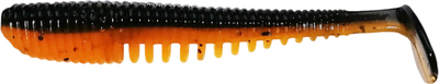 Мягкая приманка Sansan Виброхвост Sav-vibro Bruna 85 (Col. 28 Black Orange Sabbat)