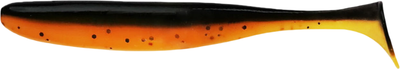 Мягкая приманка Sansan Виброхвост Sav-vibro Malek 100 (Col. 28 Black Orange Sabbat)