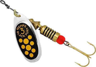 Блесна Mepps Black Fury Silver/Yellow Dots / 529373-B