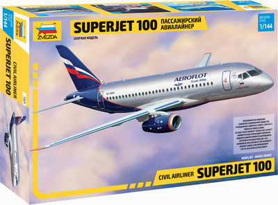 Сборная модель Звезда Пассажирский авиалайнер Суперджет 100 / 7009