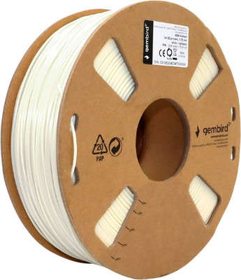 Пластик для 3D-печати Gembird 3DP-ASA1.75-01-W (1.75мм, 1кг, белый)