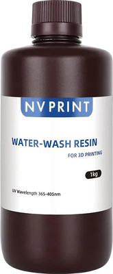Фотополимерная смола для 3D-принтера NV Print NV-3D-WATER-WASHABLE-RESIN-BLACK (1кг, черный)