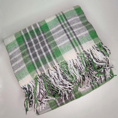 Плед Vladi Метро 4/CANNY 50257 (170x200, белый/серый/зеленый)