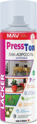 Лак MAV PressTon Акриловый / 04333-270 (520мл, бесцветный глянцевый)