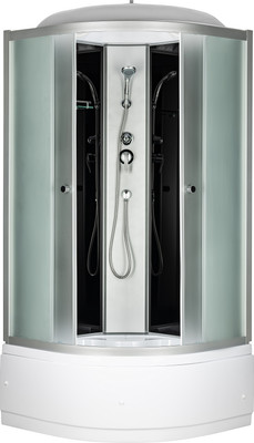 Душевая кабина Saniteco BST-100B (100x100, черный/матовое стекло)