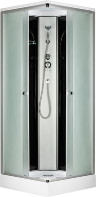 Душевая кабина Saniteco BST-280B (80x80, черный/матовое стекло)