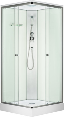 Душевая кабина Saniteco BST-210W (100x100, белый/прозрачное стекло)