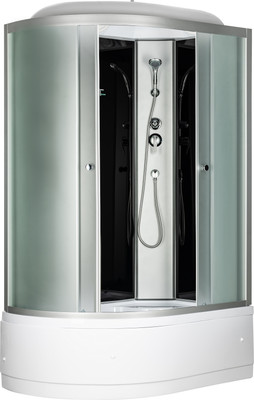 Душевая кабина Saniteco BST-12080BR (120x80, черный/матовое стекло)