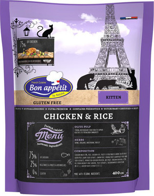 Сухой корм для кошек Bon Appetit Cat Kitten с курицей / 681793 (400г)