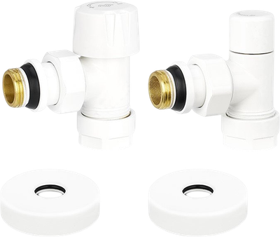 Комплект кранов для инженерного подключения Varmega №1 Угловой / VMDV10-110415 (белый)