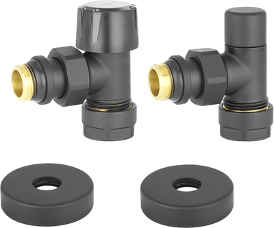 Комплект кранов для инженерного подключения Varmega №1 Угловой / VMDV10-210415 (черный)