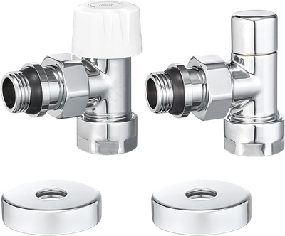 Комплект кранов для инженерного подключения Varmega №1 Угловой / VMDV10-410415 (хром)