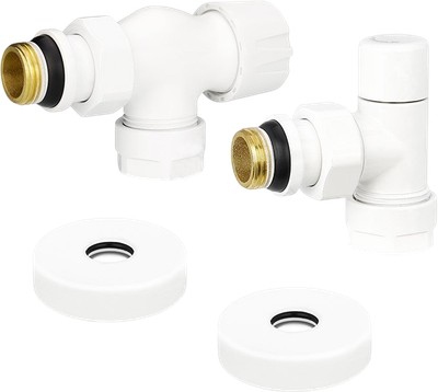 Комплект кранов для инженерного подключения Varmega №1 Осевой / VMDV12-110415 (белый)