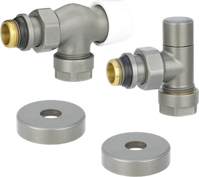 Комплект кранов для инженерного подключения Varmega №1 Осевой / VMDV12-310415 (серый)