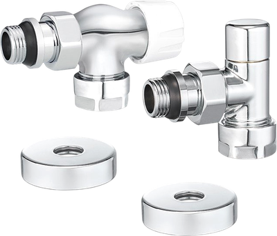 Комплект кранов для инженерного подключения Varmega №1 Осевой / VMDV12-410415 (хром)
