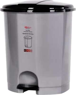 Мусорное ведро Эльфпласт ЕР110 (7л, серый/черный)