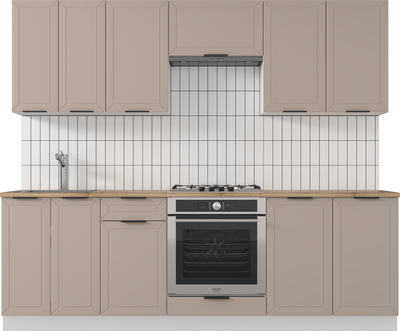 Кухонный гарнитур Mio Tesoro Корнелия Ода-плюс 2.4 (капучино/дуб бунратти)