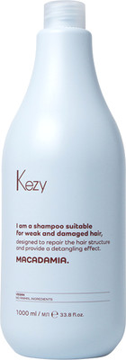 Шампунь для волос Kezy I am Macadamia для слабых и поврежденных волос (1л)