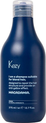 Оттеночный шампунь для волос Kezy I am Macadamia нейтрализующий желтизну (375мл)