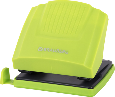 Дырокол Brauberg 272746 (зеленый/черный)