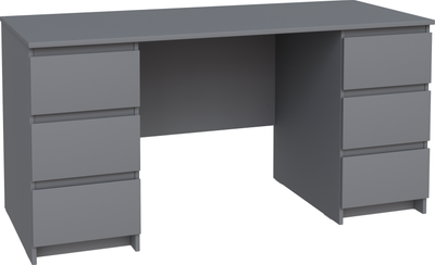 Письменный стол Mio Tesoro Кастор 6 ящиков 151x65 2.03.06.040.4 (серый)