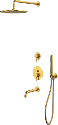 Душевая система со смесителем Whitecross Y YSET07GLB (брашированное золото)