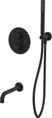 Душевая система со смесителем Whitecross Y YSET10BL (черный матовый)