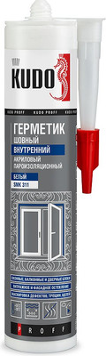 Герметик акриловый Kudo Proff Внутренний шовный / SMK-311 (280мл, белый)